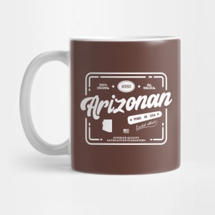 Original Arizonan Cool Vintage Light Stamp Print Arizona Resident Gift Mug